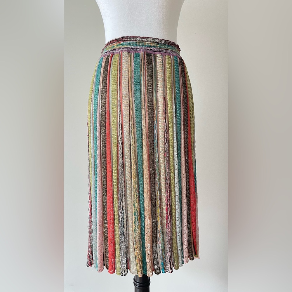 Missoni Multicolor Chevron Skirt size 44 $1750 - Picture 2 of 16